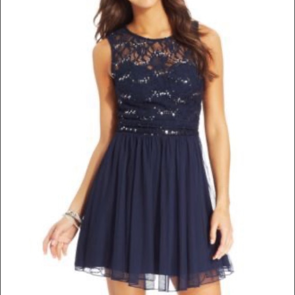 Navy Blue Sparkly Dress
